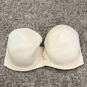 Vanity Fair Light Cream Strapless Bra